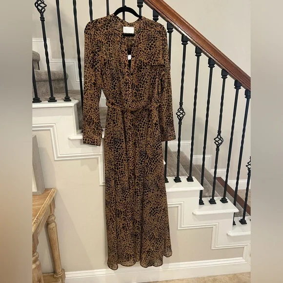 NWT Banana Republic Leopard Print Dress-Size 14 - Picture 2 of 15